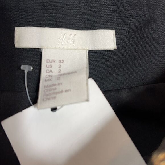 H&M Skirt womens Sz 2 Mini textured leopard print Faux Wrap Zipper Asymmetrical - Picture 7 of 11